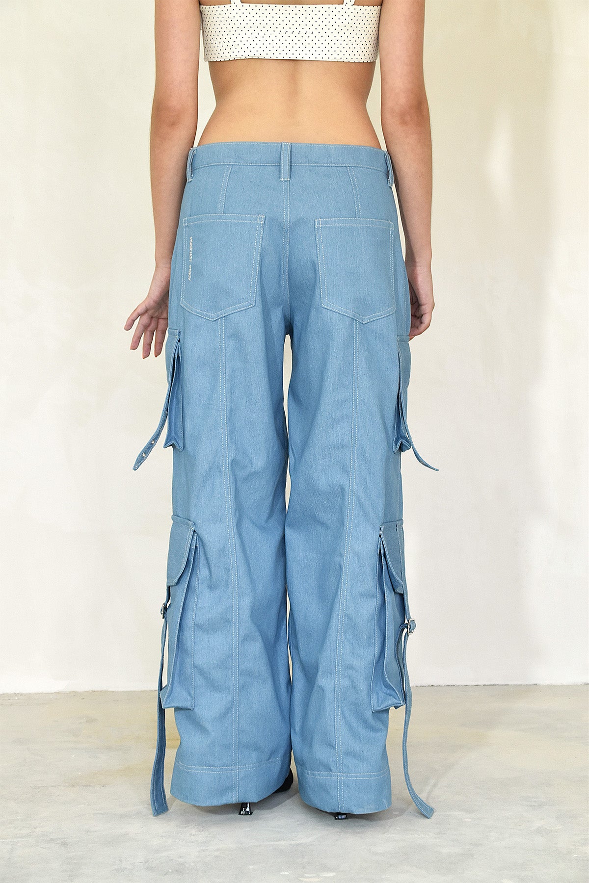 back view utility jeans